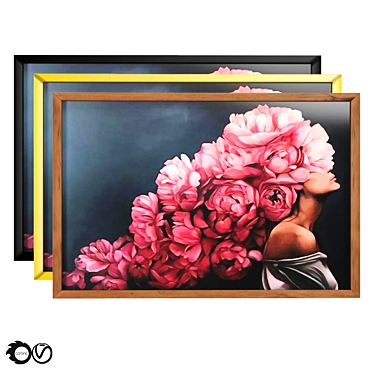 Flower Head Woman Canvas Art 3D model image 1 