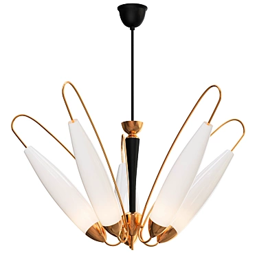  1960s Italian Vintage Stilnovo Chandelier 3D model image 1 