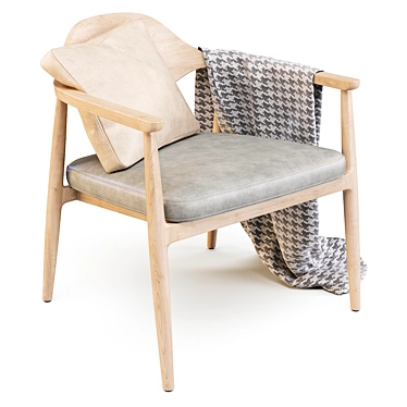 Arris Leather Accent Chair: Modern Classic Comfort 3D model image 1 