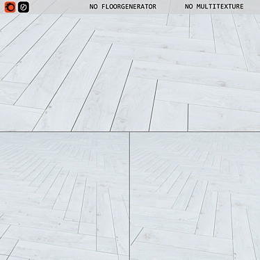 Versatile Laminate Flooring: 3 Unique Layouts & 7 Tile-like Textures 3D model image 1 