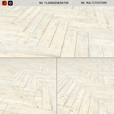 Versatile Laminate Flooring: 3 Different Herringbone Layouts 3D model image 1 