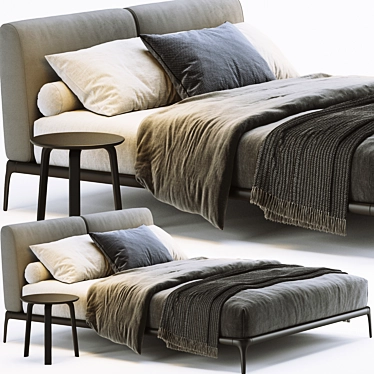 Elegant Poliform Park Bed 3D model image 1 