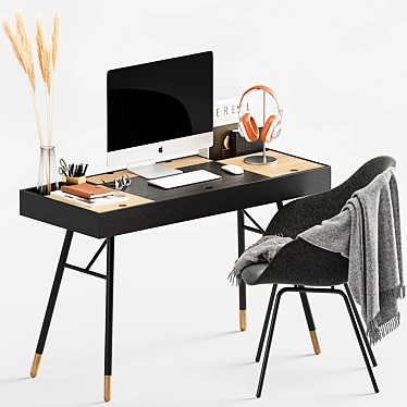 Stylish BoConcept Office Set 3D model image 1 