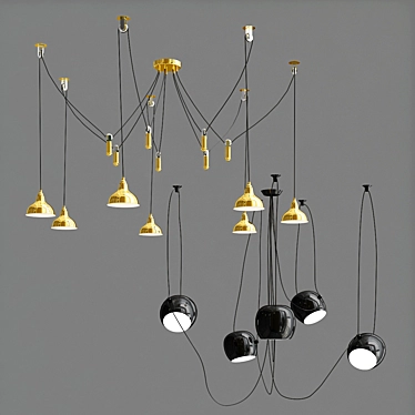 Sleek and Versatile: Aim 5 & Acrobata Suspension Lights 3D model image 1 