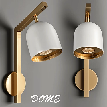 Modern Dome Wall Lamp 3D model image 1 