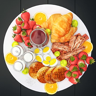 Deluxe Brunch Board 3D model image 1 