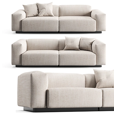 Vitra Soft Modular: Versatile 2-Seat Sofa 3D model image 1 