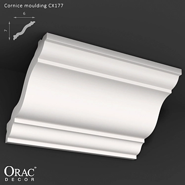 Elegant CX177 Cornice: Unmatched Charm for Your Interior 3D model image 1 