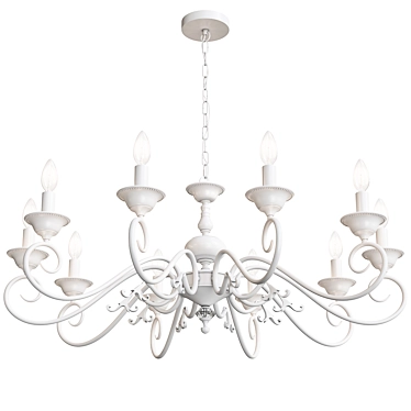 Isabelle H17006/10MWSB: Elegant 10-Light Lumien Hall Chandelier 3D model image 1 