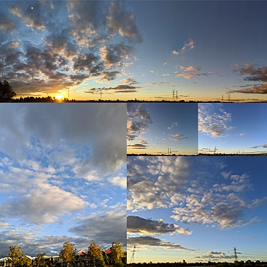 Sunset Sky V1: 42 Backplate Photos 3D model image 1 