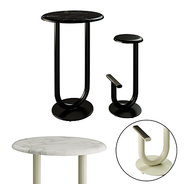 Strong Bar Table and Chair Set 3D model image 1 