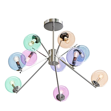 Elegant Crystal Ceiling Chandelier 3D model image 1 