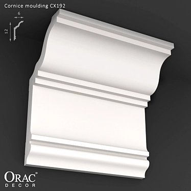 Elegant OM Cornice Decor 3D model image 1 