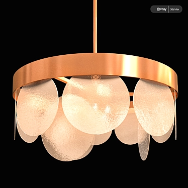 Elegant Glassy Chandelier by Romatti 3D model image 1 