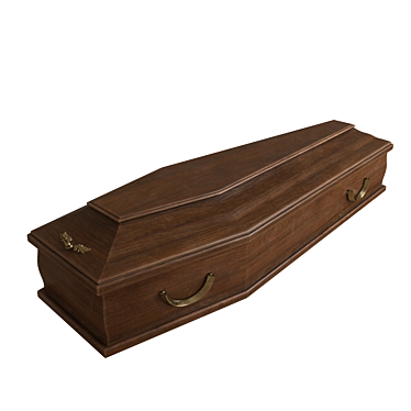 Elegant Crimson Coffin 3D model image 1 