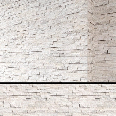 Arctic White Sandstone: Timeless Elegance 3D model image 1 