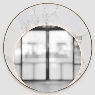 Elegant 80CM Decorative Mirror 3D model image 1 