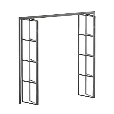 Sleek Glass Room Divider 3D model image 1 