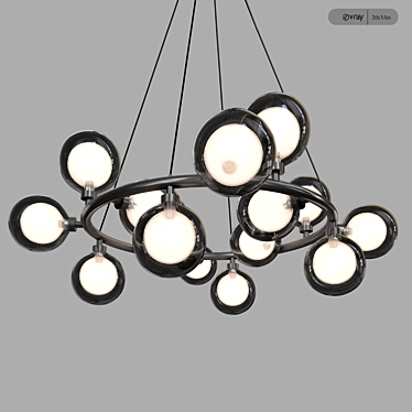 Luxury Chandelier Salotto Ring 3D model image 1 