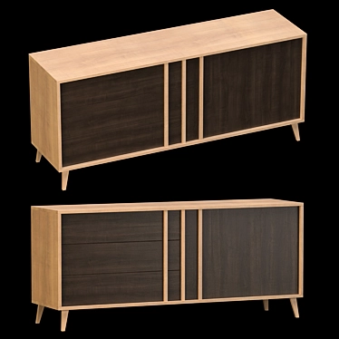 Sleek 3-Drawer Chest: Malmo BMS 3D model image 1 