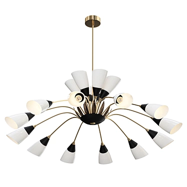 1950s Vintage Italian Stilnovo Sputnik Chandelier 3D model image 1 