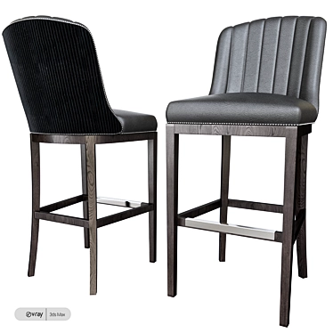 Elegant Balmore Bar Stool 3D model image 1 