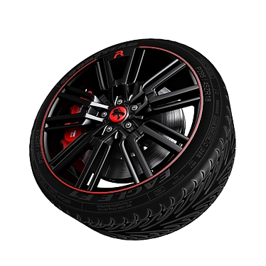 Premium Peugeot Wheel: Superior Quality & Style 3D model image 1 