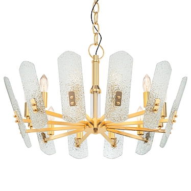 Sleek Glass Pendant Light 3D model image 1 