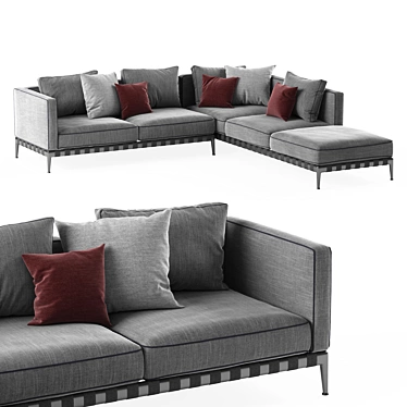 Modern Elegance: Flexform Atlante Sofa 3D model image 1 