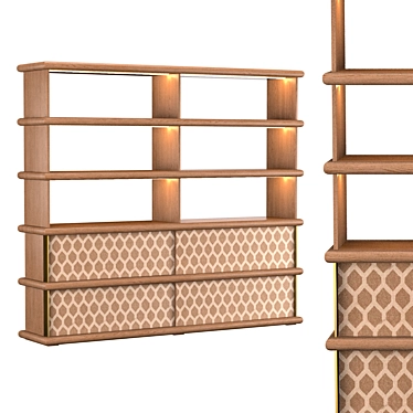 Tecninova Bookcase: Stylish Storage Solution 3D model image 1 