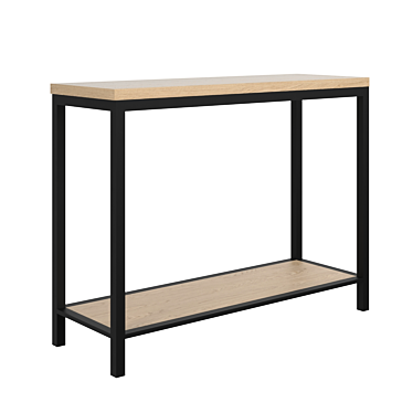 Industrial Steel Console Table 3D model image 1 