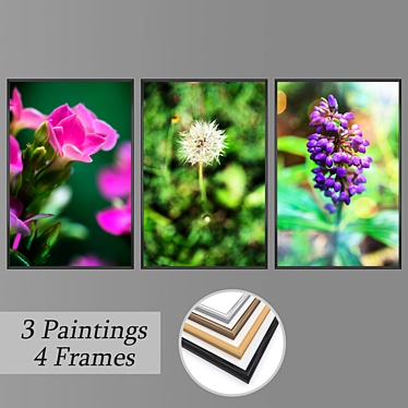 Elegant Wall Art Set 3D model image 1 