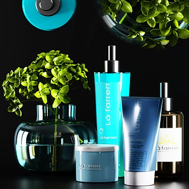 Modern Bathroom Accessories Set 3D model image 1 