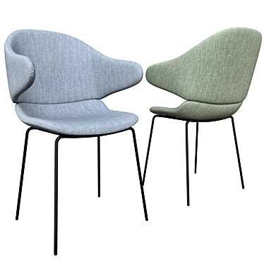 Aiku Soft Chairs: Stylish and Comfortable 3D model image 1 