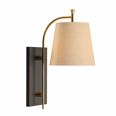 Sleek Modern Wall Sconce 3D model image 1 