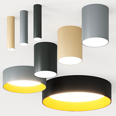 Tagora by Artemide: Sleek LED Aluminum Ceiling Lamp 3D model image 1 