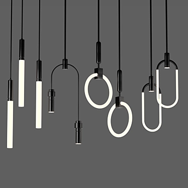 Sleek Pendant Lamp Collection 3D model image 1 