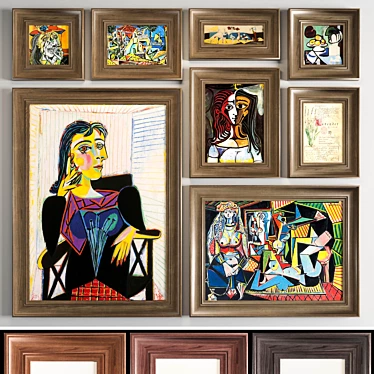 Picasso Art Frame Collection 3D model image 1 