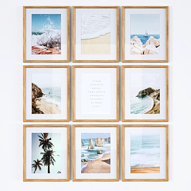 Oceanic Dreams: Set of 9 Posters 3D model image 1 