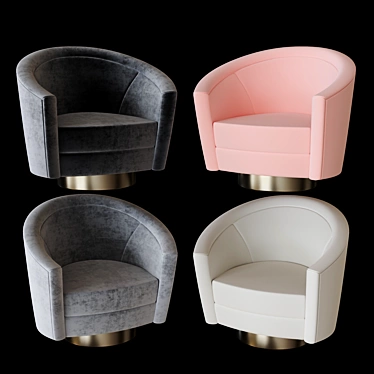 Title: Elegant Swivel Chair Catene 3D model image 1 