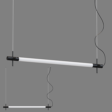 Elegant LED Tube Pendant - Lampatron FABIA L 3D model image 1 