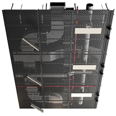 SAS International Industrial Ceiling 3D model image 1 