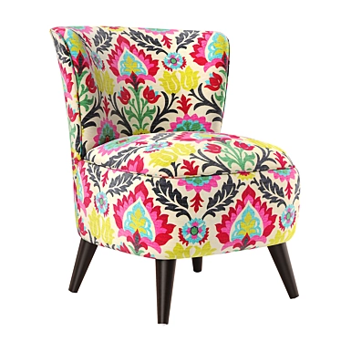 Cozy Charm Slipper Chair 3D model image 1 