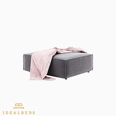 Om Como Ottoman: Stylish Fabric Ottoman - Ideal Beds 3D model image 1 