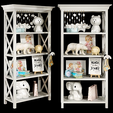 Kids bookshelf set 02