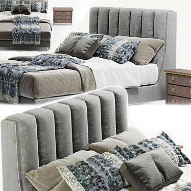 Elegant Barrington Bed 3D model image 1 