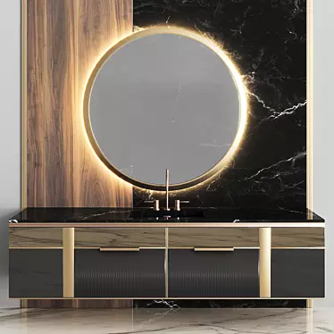Modern Bathroom Vanity Set 3D model image 1 