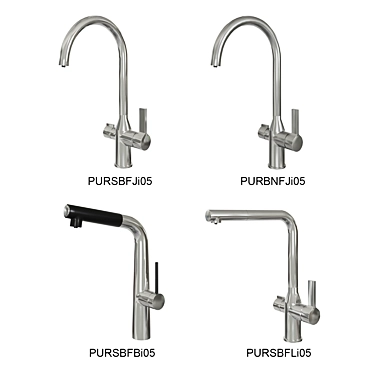 Sleek Pure IDDIS Kitchen Faucets 3D model image 1 