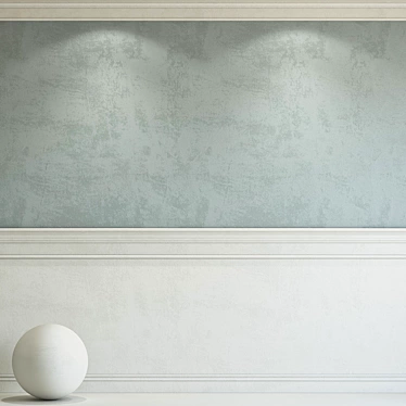 Elegant Plaster with Molding 3D model image 1 
