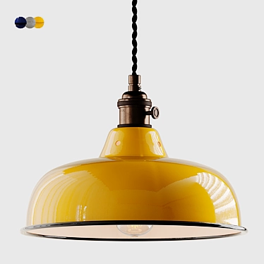 Enamel Pendant Lamp: ABAT JOUR EMAILLE 3D model image 1 